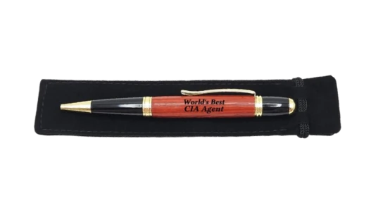 CIA Best Agent Engraved Pen - Red/Black