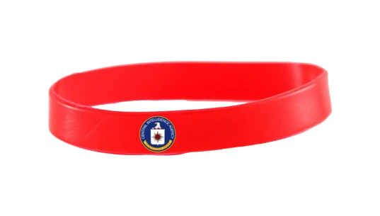 CIA Logo Silicone Wristband - Red