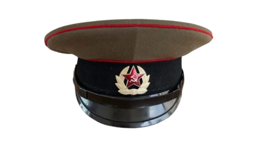USSR Red Army Military Peaked Cap - Green/Black/Red