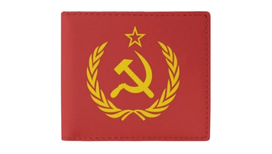 USSR Emblem Small Bifold Wallet - Red