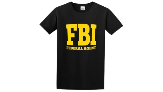 FBI Short Sleeve T-Shirt - Black/Yellow