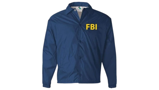 FBI Jacket With Reflective Decorations - Navy