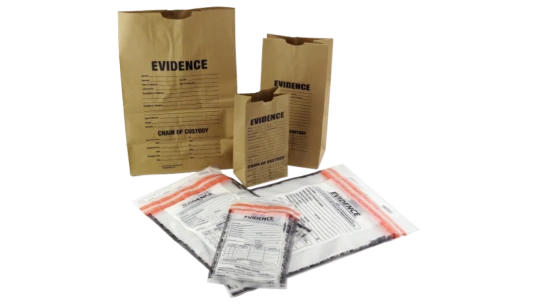 Paper and Plastic Evidence Bags