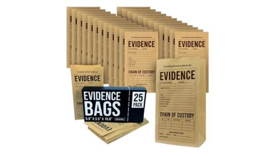 25 Pack Brown Paper Evidence Bags