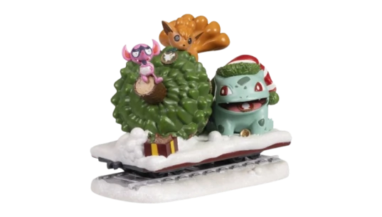 Snowy Fun Tree Flatcar Figure