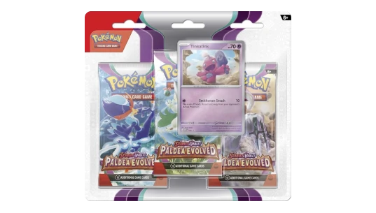 Scarlet & Violet Paldea Evolved 3 Booster Packs + Tinkatink Promo Card