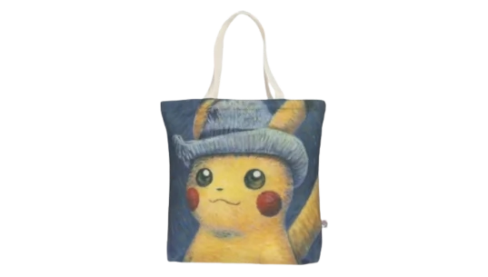 Pikachu Self-Portrait With Grey Felt Hat Canvas Tote
