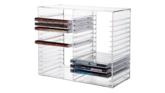 Stackable Plastic CD Organizer - Clear