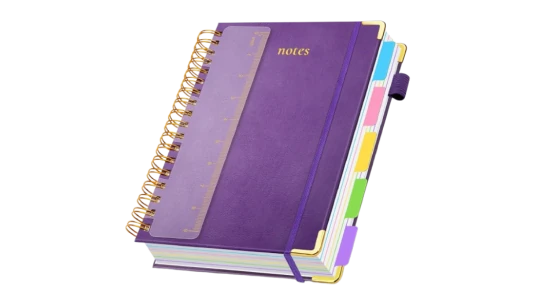 Hardcover Spiral Notebook 300 Pages - Purple