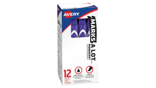 Marks A Lot Permanent Markers Purple Set Of 12