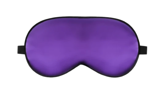 Silk Sleep Mask - Purple/Black