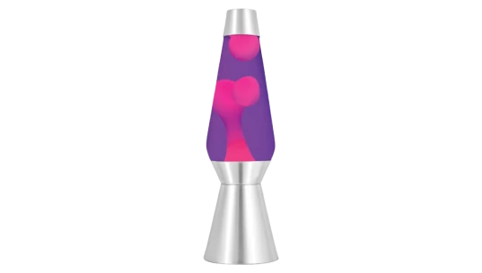 Silver Base Grande Lava Lamp - Purple