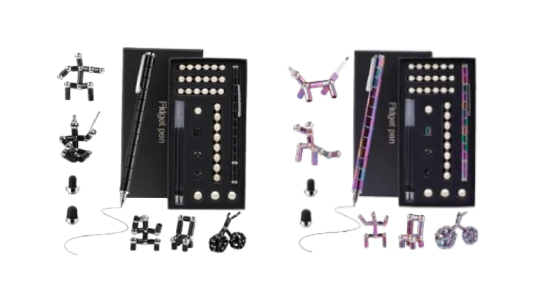 Upgrade Fidget Pen Set Of 2 - Black/Iridiscent