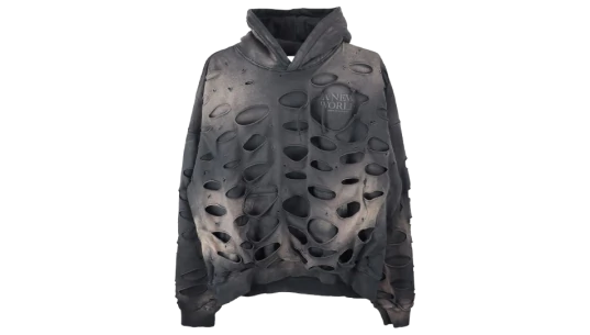A New World Cotton Hoodie - Black