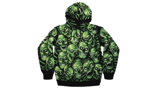 Skull Pile Hooded Sweatshirt - Green