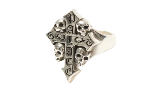 TGF Skull Cross Ring - Silver