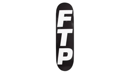 Vertical Logo Skateboard Deck - Black/White