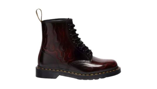 1460 Inferno Arcadia Rub Off Leather Boots - Cherry Red Arcadia