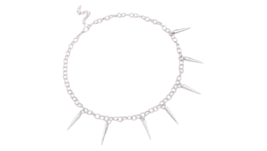 Bohemian Spikes Choker Necklace - Silver
