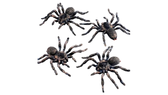 4 Pieces Realistic Giant Fake Spiders
