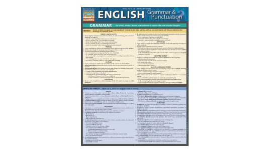 English Grammar & Punctuation Pamphlet