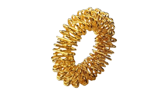 Spiky Sensory Finger Acupressure Rings 5Pcs - Yellow