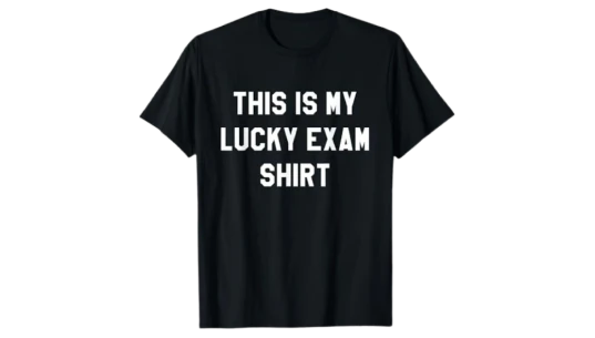 This is My Lucky Exam T-Shirt - Black/White