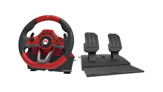Mario Kart Racing Wheel Pro Deluxe - Black/Red
