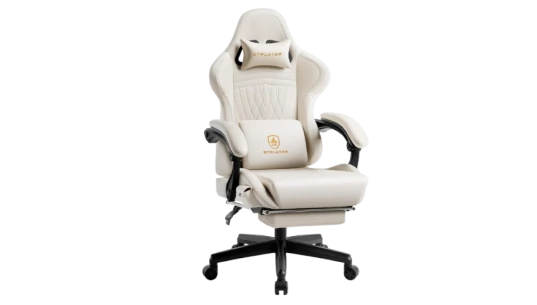 Gaming Chair with Speakers - Ivory
