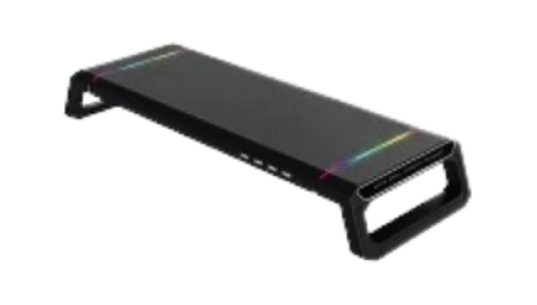 Monitor Stand For Desk With RGB - Black