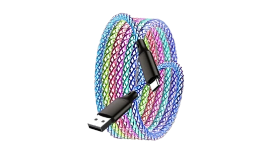 Carplay USB-A To USB-C Cable Fast Charging LED