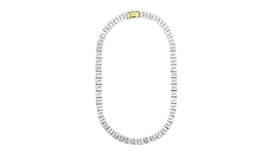 Cube Bold Necklace - Silver & Gold