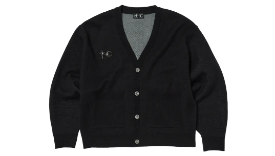 TC Bone Knit Cardigan - Black