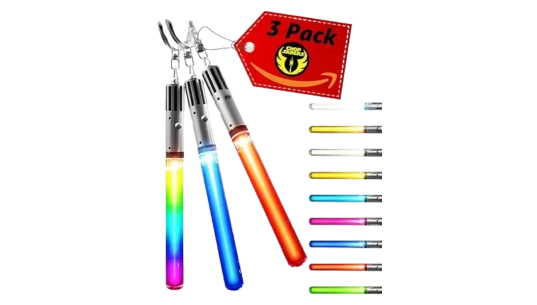 LED Ligthsabers Keychains - Set Of 3