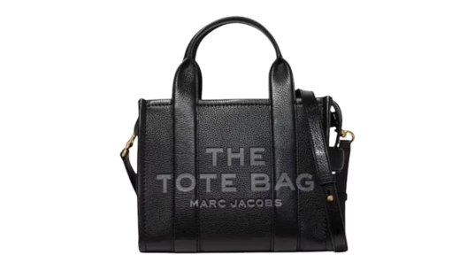 The Small Leather Tote Bag - Black