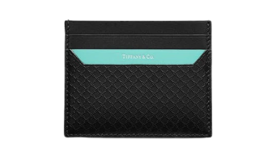 T-Square Leather Card Case - Tiffany Blue