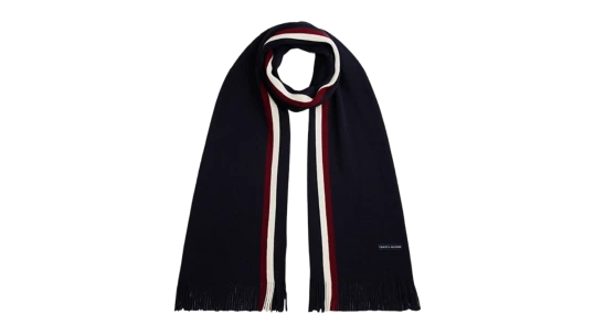 Modern Heritage Signature Wool Blend Scarf - Space Blue
