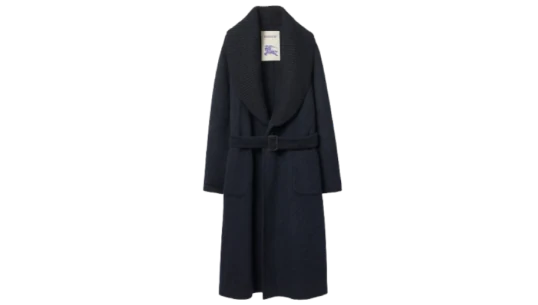 Wool Mohair Blend Coat - Night Melange