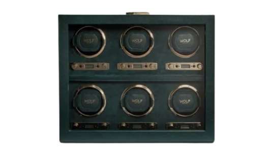 6pc Watch Winder - British Racing Green