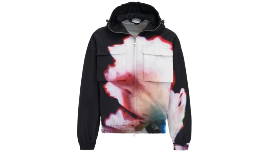 Solarised Flower Hooded Jacket - Black/Multicolor