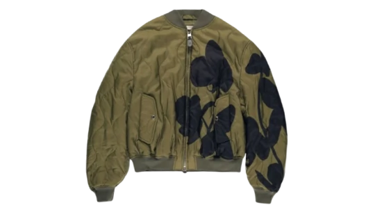Orchid Quilted Bomber Jacket - Khaki/Black