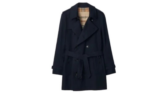 Short Kensington Heritage Trench Coat - Coal Blue