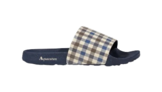 Active Club Check Slippers - Blue