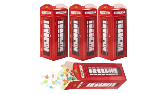 London Phone Booth Decoration 4PCs