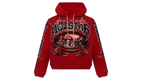 Halloween Skeleton Airbrushed Hoodie - Red