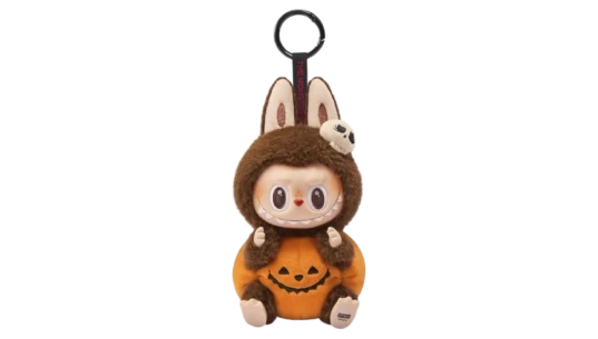 Labubu Happy Halloween Party Sitting Pumpkin Vinyl Plush Pendant