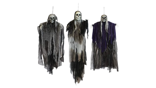 Hanging Halloween Skeleton Ghosts Decorations 3 Pack