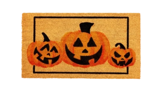 Pumpkin Patterned Doormat Outdoor Halloween Decor