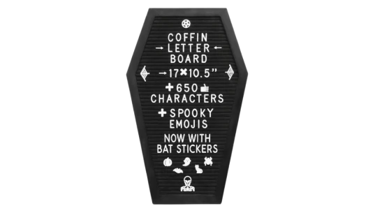 Coffin Letter Board - Black