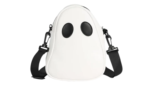 Halloween Pumpkin Cute Ghost Purse - Black/White